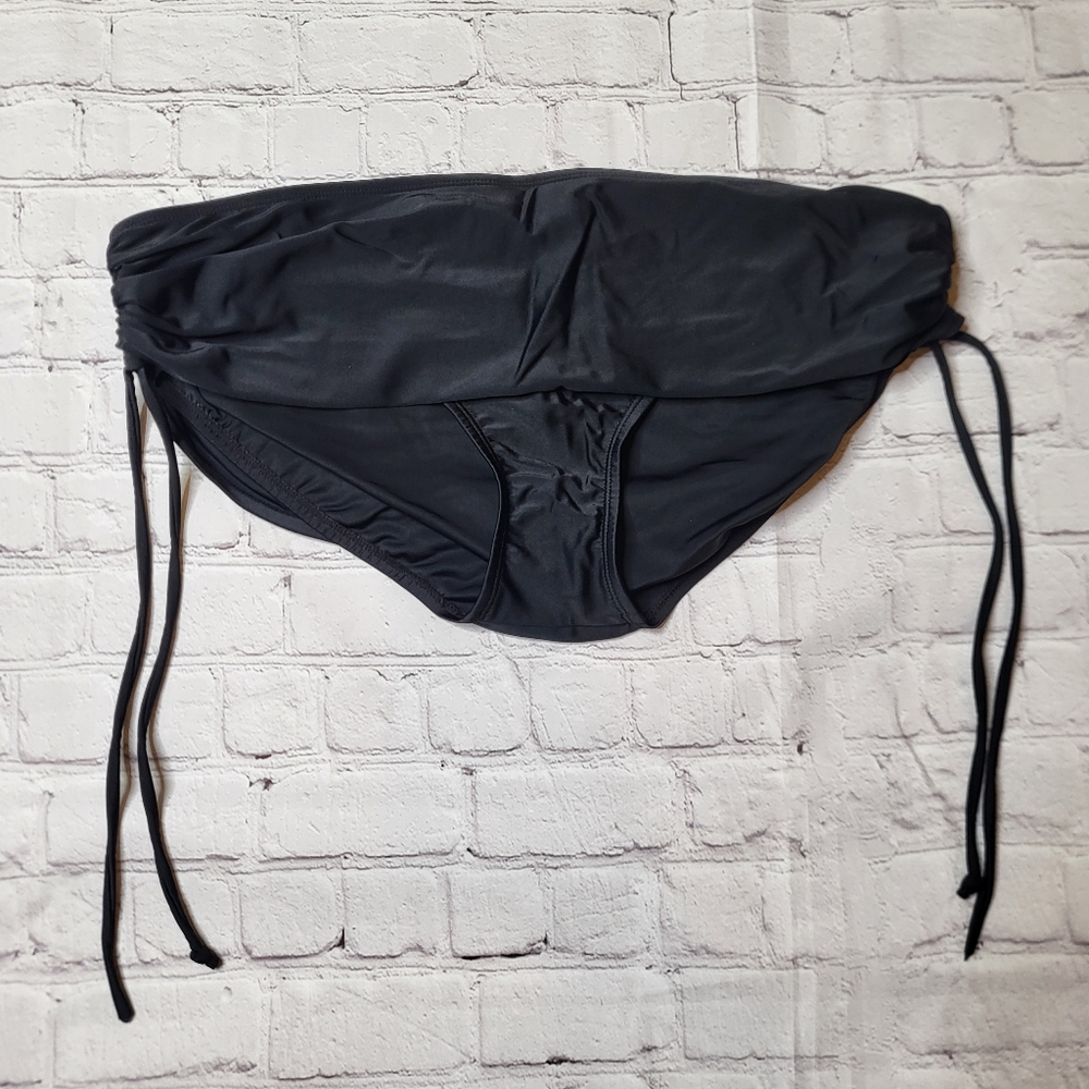 Liz Lange Maternity Black Bikini Bottoms - Adjustable Ties - Size S - EUC